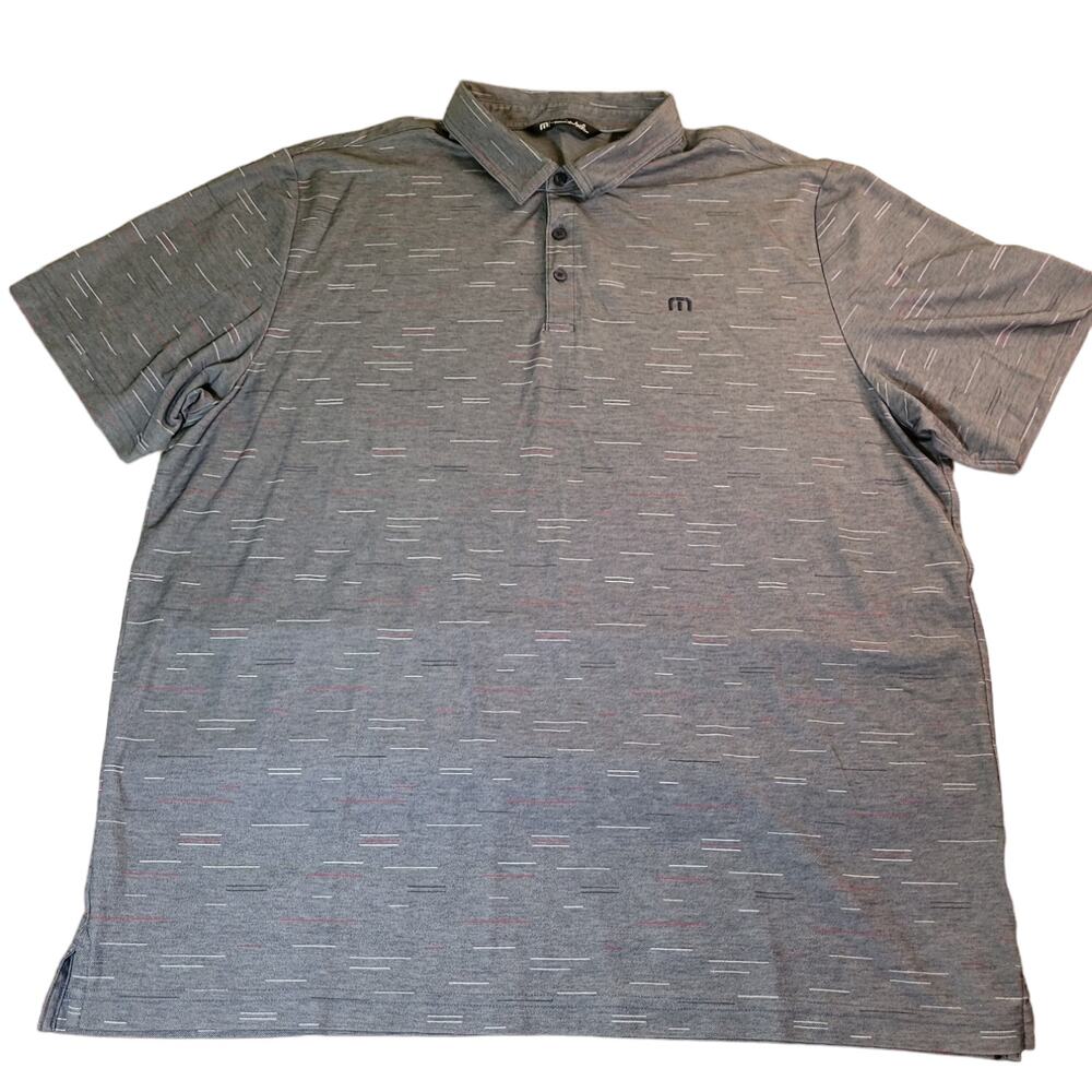 TravisMathew The Heater Polo XXL Gray Pima Golf Shirt EUC
